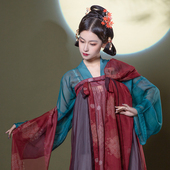 全款 摸鱼儿 齐胸衫 裙印花绣花原创汉服 盛唐夜宴 唐制复原款