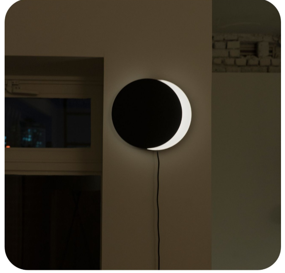 ins创意月亮过道床头简约背景墙个性LED可旋转小壁灯插电带开关-封面