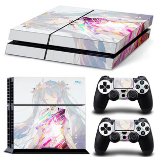 PS4贴纸PS41100/1200主机卡通贴膜可爱初音miku多款机身不留胶