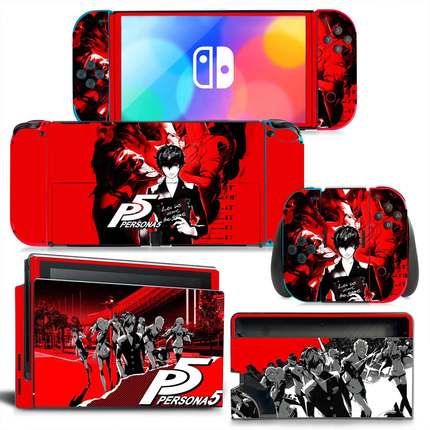 任天堂switch OLED贴纸新款 switch卡通贴鬼灭之刃 P5多款不留胶