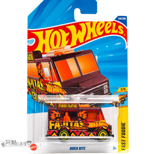 2025N-149号 QUICK BITE 枣红色 风火轮火辣小跑车hotwheels