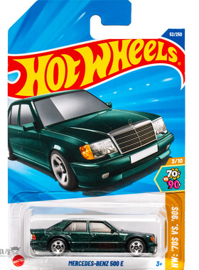 2025C-52号 MERCEDES-BENZ 500E 奔驰 绿色风火轮小跑车hotwheels