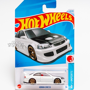 2024G-45号 本田CIVIC IS思域 白色风火轮火辣小跑车hotwheels
