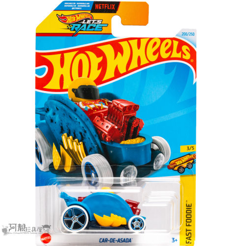 2024L-200号 CAR-DE-ASADA 蓝身白轮 风火轮火辣小跑车hotwheels