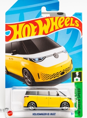 2023L-173号 大众ID.BUZZ  黄白色风火轮火辣小跑车hotwheels