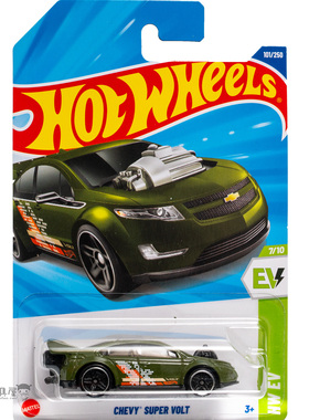 2025E-101号 雪佛兰SUPER VOLT深绿色 风火轮火辣小跑车hotwheels