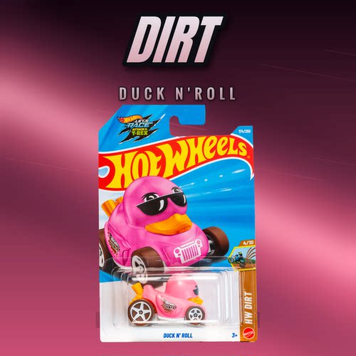 2026P-174号 DUCK N'ROLL 鸭子车 粉红色 风火轮小跑车hotwheels