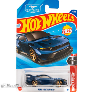 2025P-34号 FORD MUSTANG GTD 福特野马 深蓝色 风火轮小车