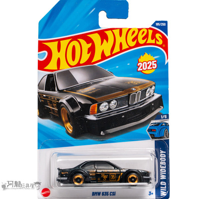 2025H-185号 BMW 635 CSi 宝马 黑色 风火轮火辣小跑车hotwheels