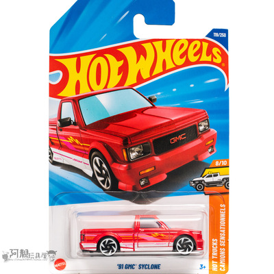 2025P-119号 '91 GMC SYCLONE 红色 风火轮火辣小跑车hotwheels