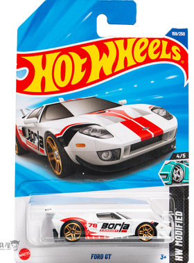 2025H-159号 FORD GT 福特 白色 风火轮火辣小跑车hotwheels