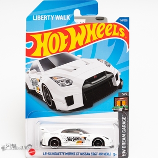 2022P-154号日产GTR R35 VER.2白色风火轮火辣小跑车hotwheels