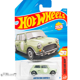 2026C-71号 奥斯汀 MINI COOPER S 粉绿色 风火轮小车hotwheels