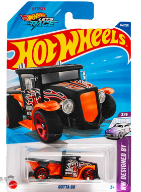 2025C-84号 GOTTA GO 马桶车 橙黑色 风火轮火辣小跑车hotwheels