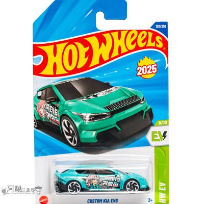 2025L-120号 CUSTOM KIA EV6 起亚 绿色 风火轮小车hotwheels