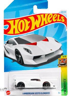 204号兰博基尼SESTO ELEMENTO第六元素白色风火轮小跑车hotwheels