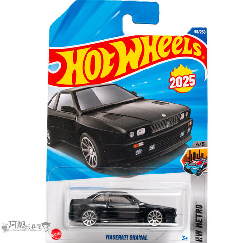 2025J-58号 玛莎拉蒂SHAMAL 黑色 风火轮火辣小跑车hotwheels