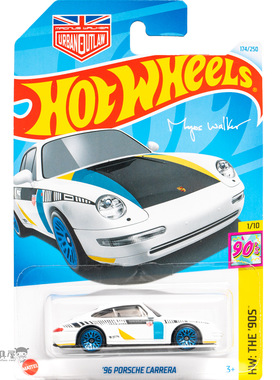 2024Q-174号 '96保时捷CARRERA白色风火轮火辣小跑车hotwheels