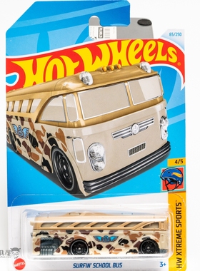 2024C-65号 SURFIN' SCHOOL BUS迷彩黄色风火轮火辣小跑车hotwhee