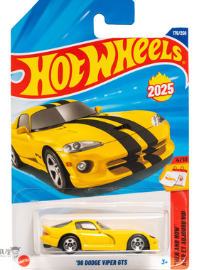 2025P-176号 '96 DODGE VIPER GTS 道奇蝰蛇 黄色 风火轮小跑车