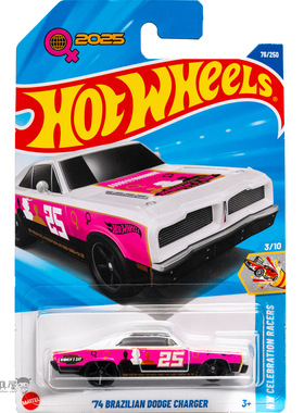 2025D-76号 '74 BRAZILIAN DODGE CHARGER 白色风火轮hotwheels