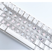 Moa高度26颗字母可爱猫咪键帽个性 卡通替换透光树脂机械键盘十字