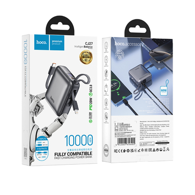 浩酷正品闪充充电宝PD快充迷你带线适用13苹果14 15 16 17pro max