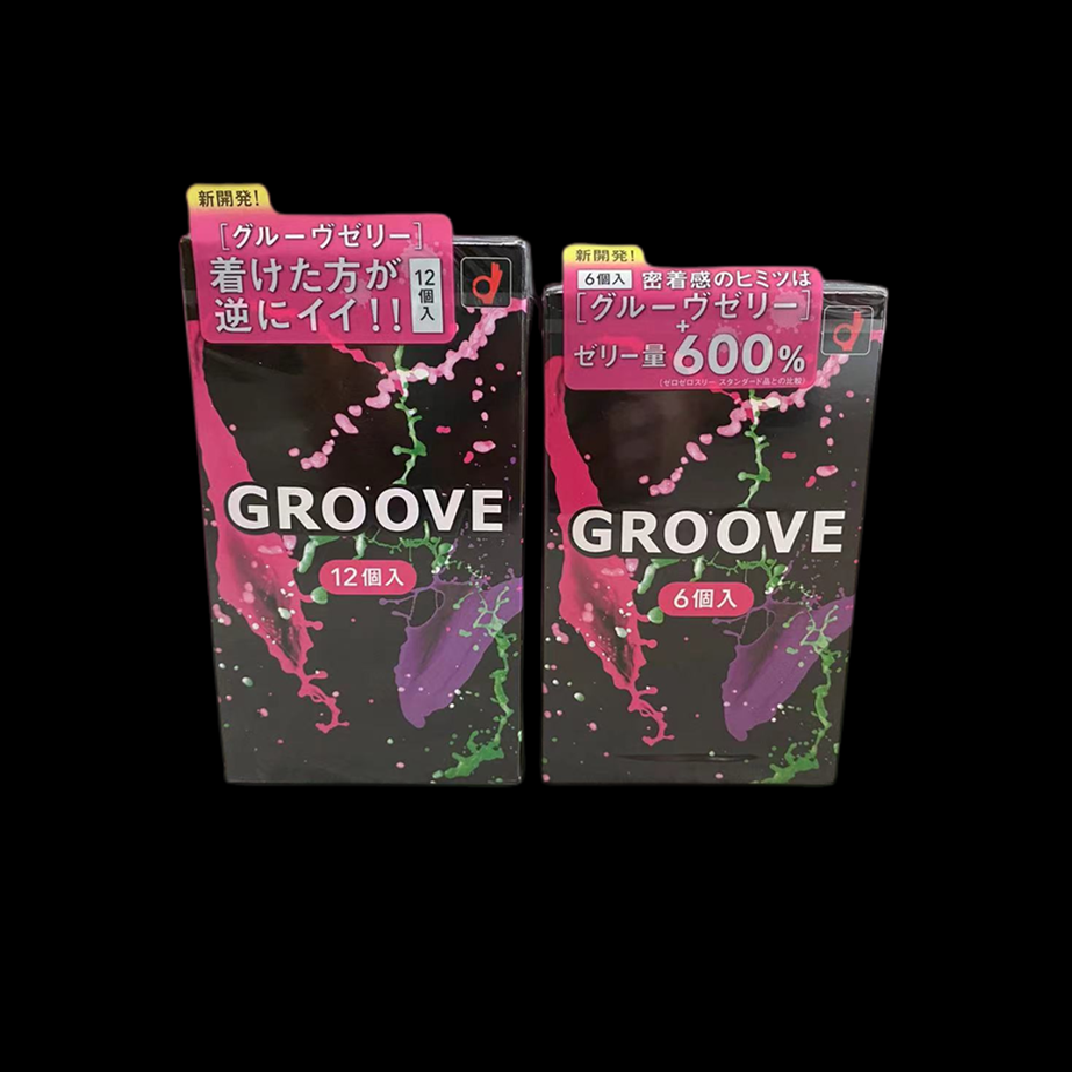日本进口冈本防脱落裸感GROOVE避孕套爆润滑6/12只安全避孕套