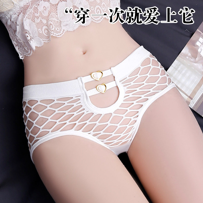 夏季薄款透气蕾丝渔网女三角裤