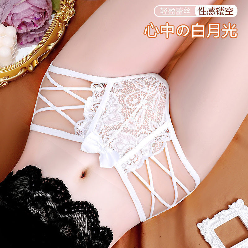 新款内裤女性感蕾丝镂空颜值纯欲中腰大码三角裤407