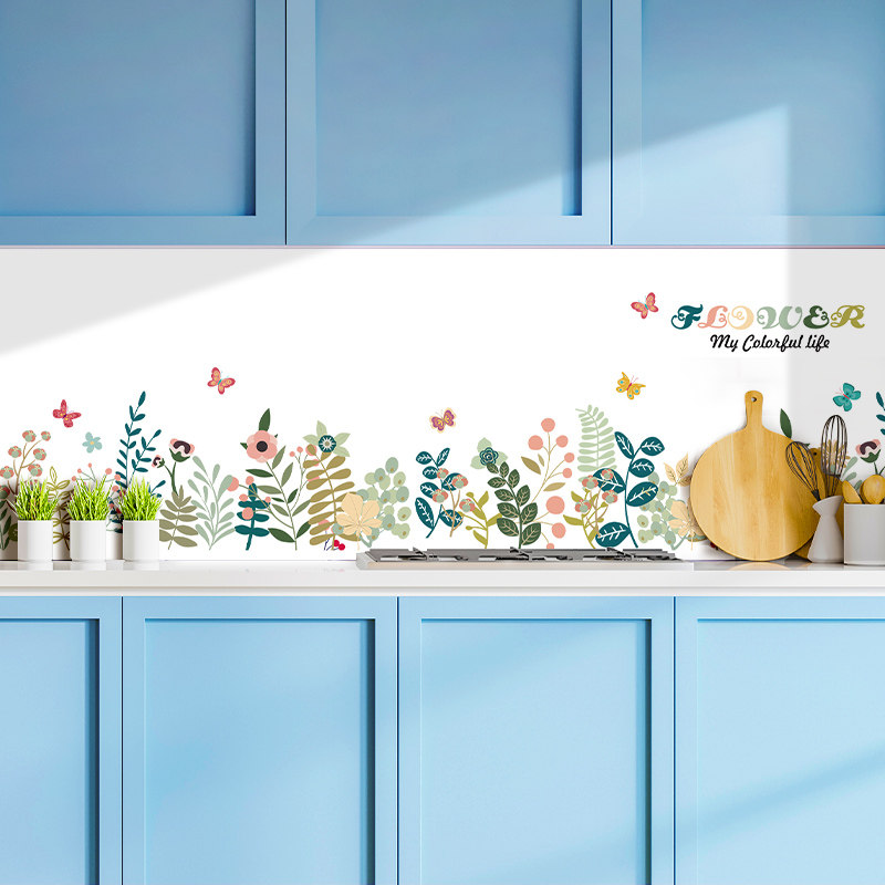 厨房防油贴纸自粘墙纸清新灶台耐高温防水瓷砖墙贴花草壁纸可擦洗,洗护清洁剂/卫生巾/纸/香薰,家用防油贴纸,淘宝优惠券,粉丝福利购,淘宝优惠卷