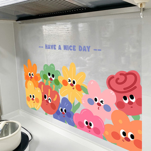 厨房防油贴纸耐高温防水透明自粘可擦洗油烟机灶台用墙纸静电贴膜