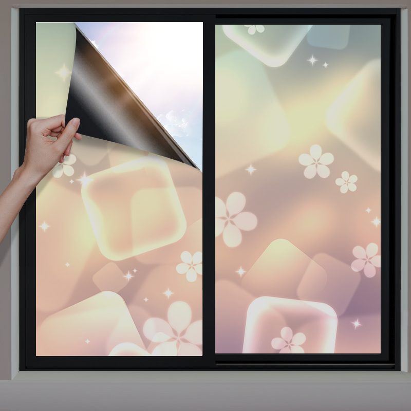 浴室防走光窗户贴纸全遮光不透明厕所玻璃膜淋浴房卫生间遮挡神器