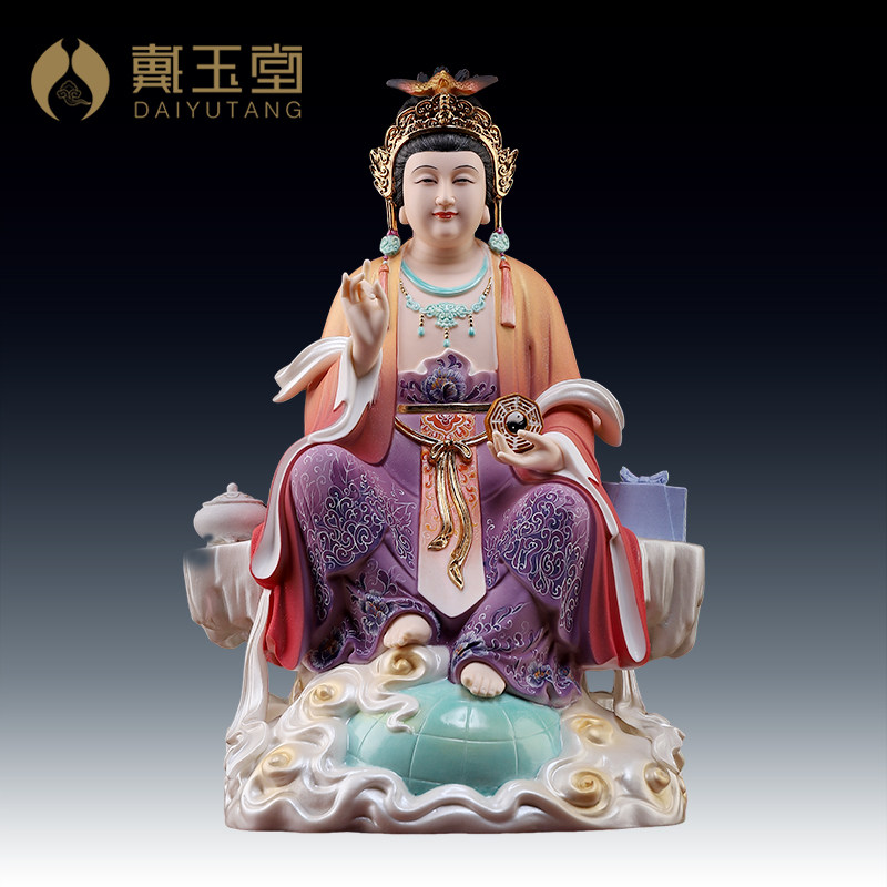 戴玉堂陶瓷《九龙地母像》神像供奉家用地姥元君后土娘娘大地之母
