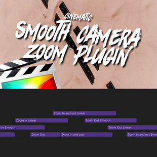 FCPX插件-12个摄像机目标点平滑变焦缩放效果Smooth Camera Zooms