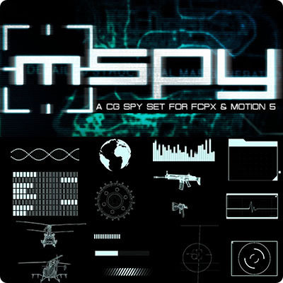 Final Cut Pro X 高科技数据元素插件包 mSPY FCPX插件图片