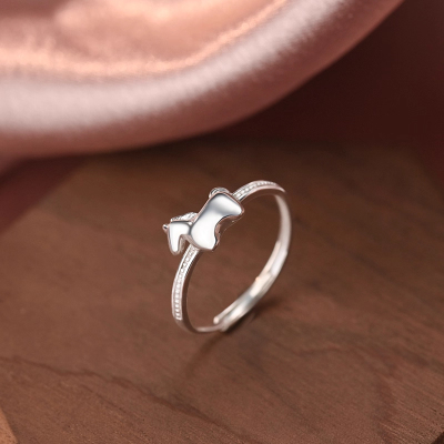 s999纯银素圈戒指2026马年本命年