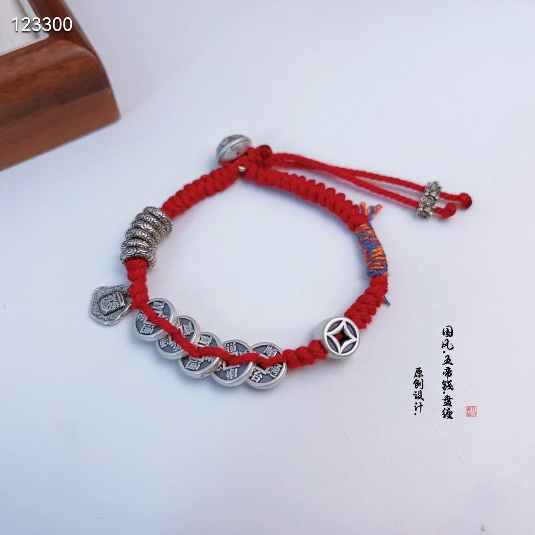 复古S925银新中式个性手链听雷