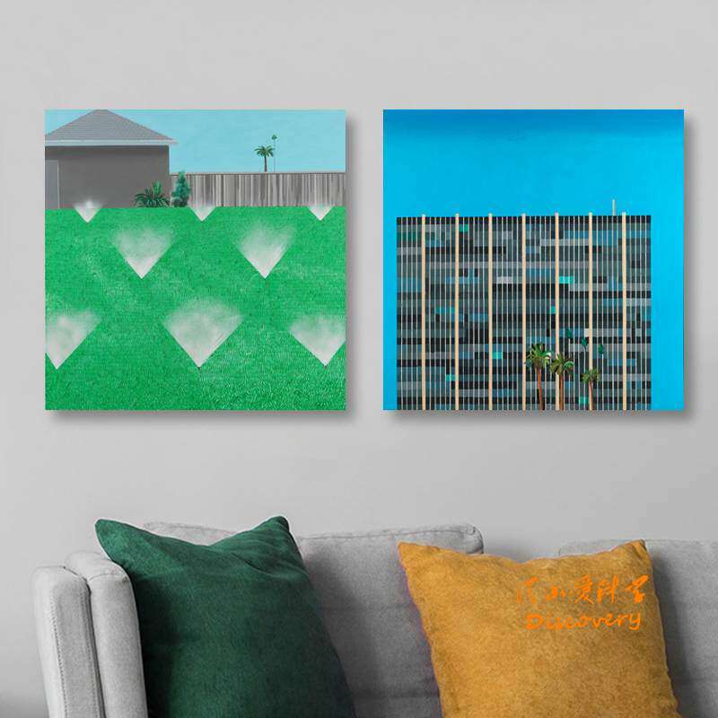 hockney系列2~春天来了 英国波普艺术画客厅装饰挂画无框画