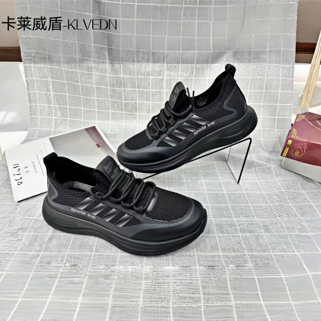 卡莱威盾男鞋青年潮流轻便软底学院风跑步网面透气休闲鞋9237016