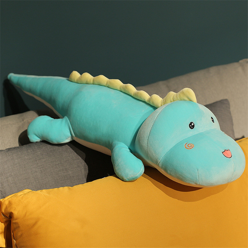 高档恐龙毛绒玩具公仔可爱床上陪你睡觉夹腿长条抱枕大玩偶布娃娃