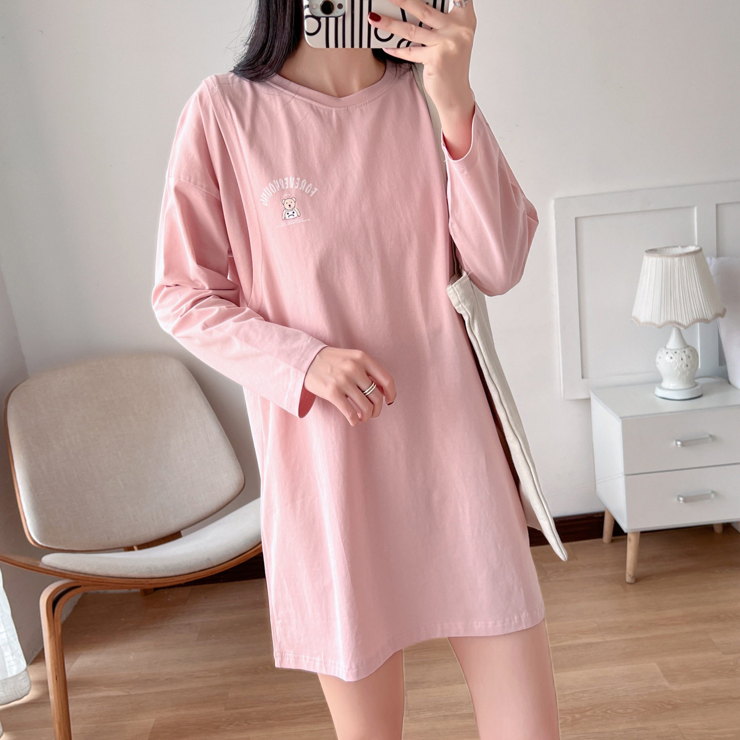 哺乳衣上衣春秋款外出辣妈款长袖t恤夏季喂奶衣服打底衫孕妇春装