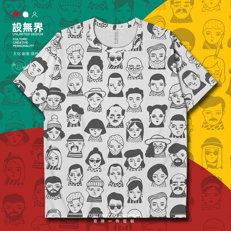 task短袖韩版所有人印花舒适