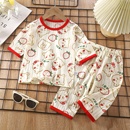 空调服童装 男童女童睡衣薄款 加工定制 纯棉夏季 儿童家居服套装