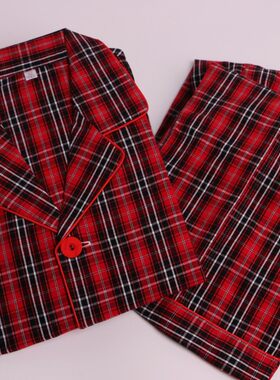 纯棉女士春秋季老粗布睡衣家居服