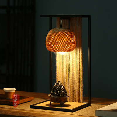 中式竹编台灯仿古台灯竹制工艺品