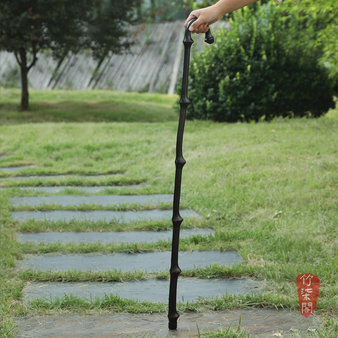 筇竹拐杖登山杖大漆防身防滑拐棍手杖竹子爬山徒步龙头竹棍文玩杖