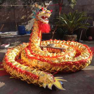 定制舞龙道具舞狮龙灯龙头比赛龙 训练龙学生运动会九节龙