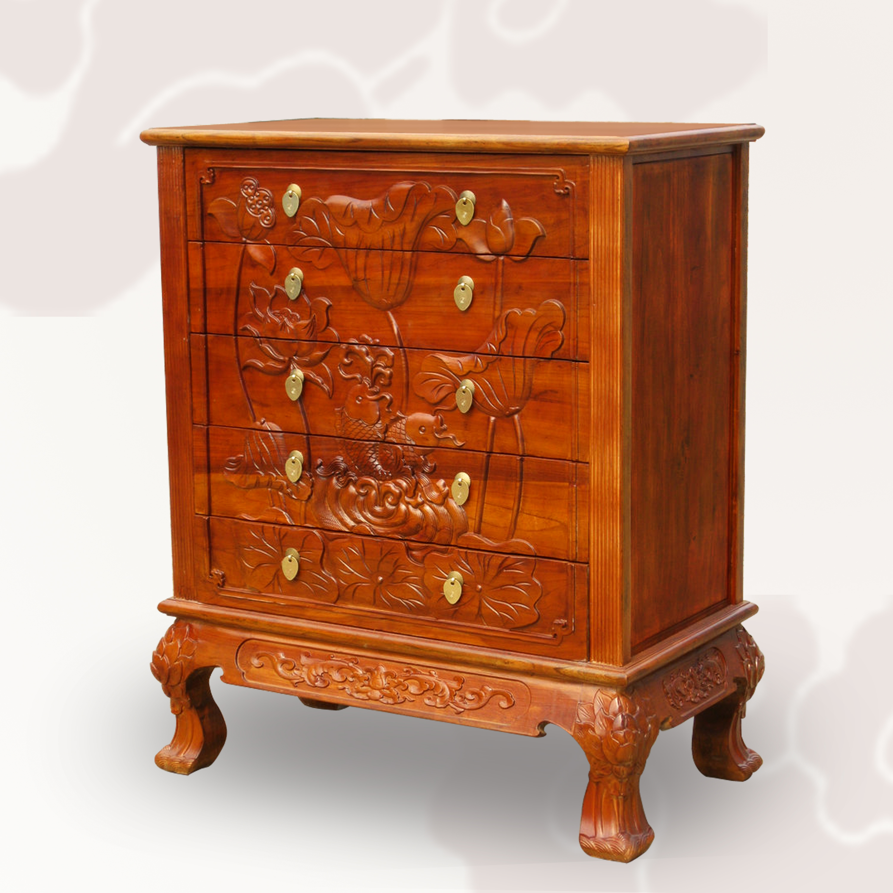 老榆木明清古典风五斗柜