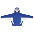 Color blue patchwork white/top